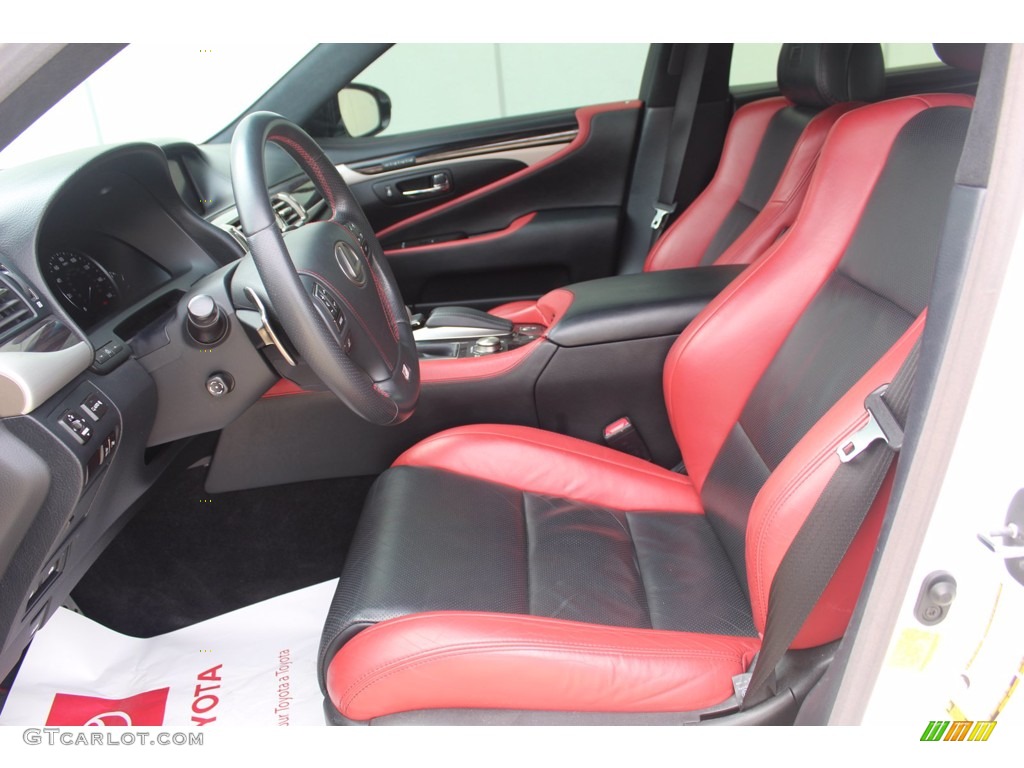 Black/Scarlet Interior 2015 Lexus LS 460 F Sport Photo #138895248