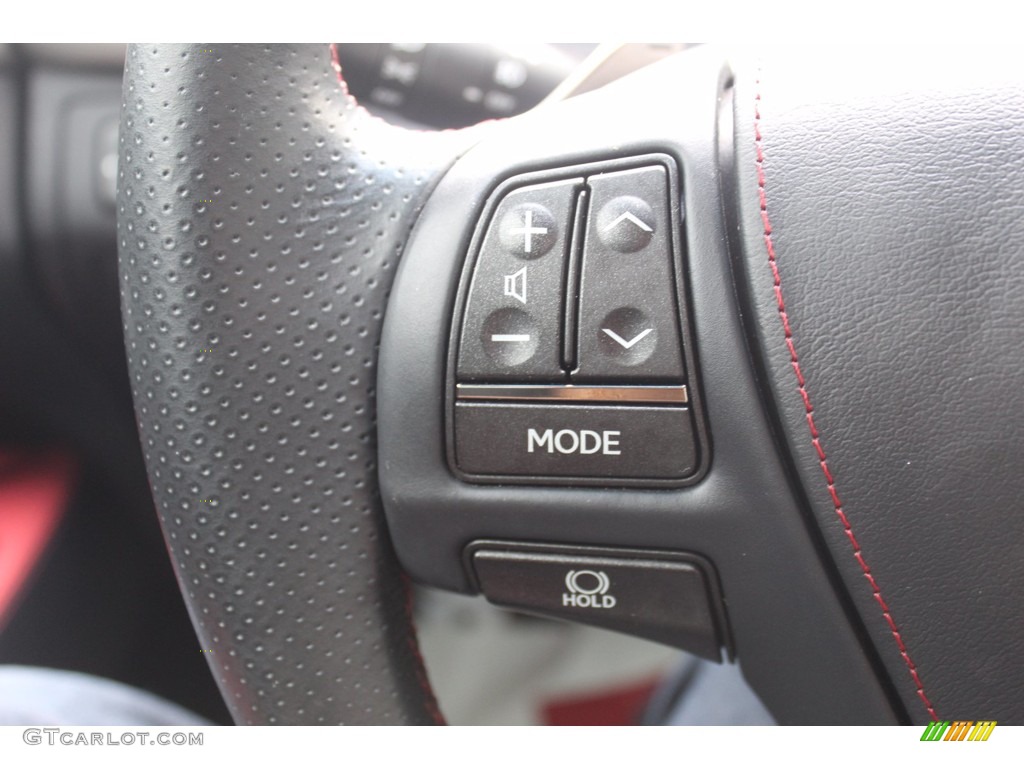 2015 Lexus LS 460 F Sport Black/Scarlet Steering Wheel Photo #138895271