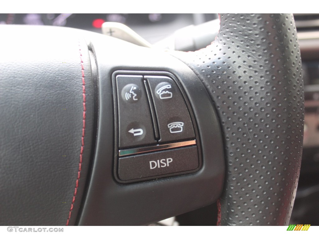 2015 Lexus LS 460 F Sport Black/Scarlet Steering Wheel Photo #138895292