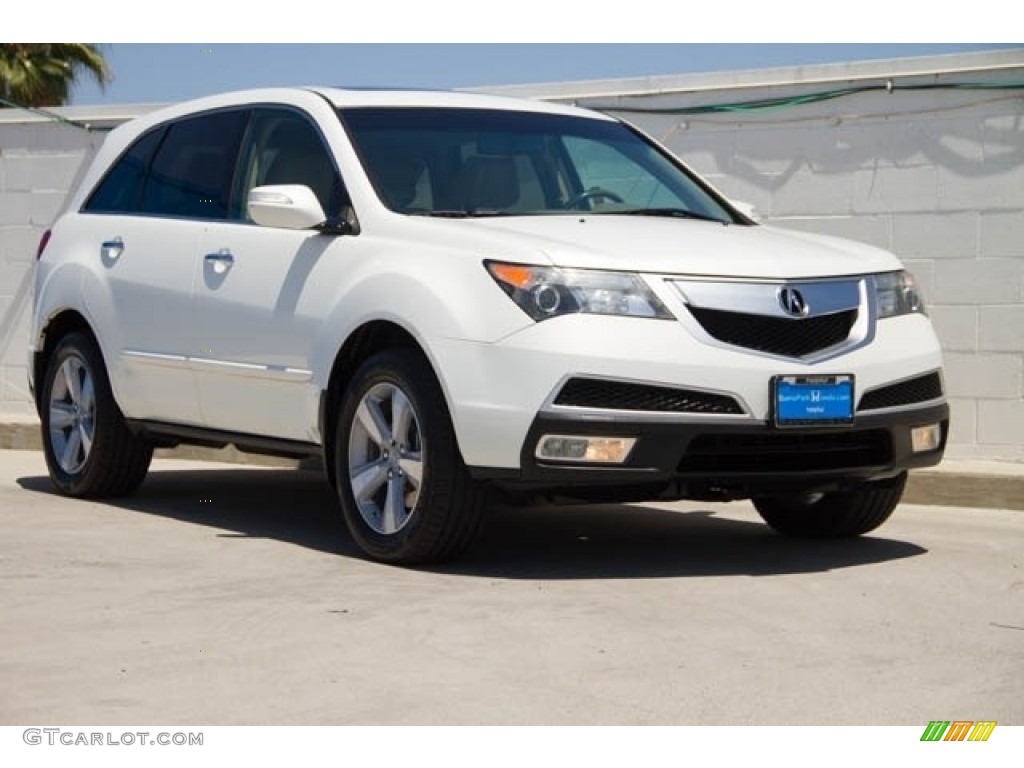 2012 MDX SH-AWD - Aspen White Pearl II / Parchment photo #1