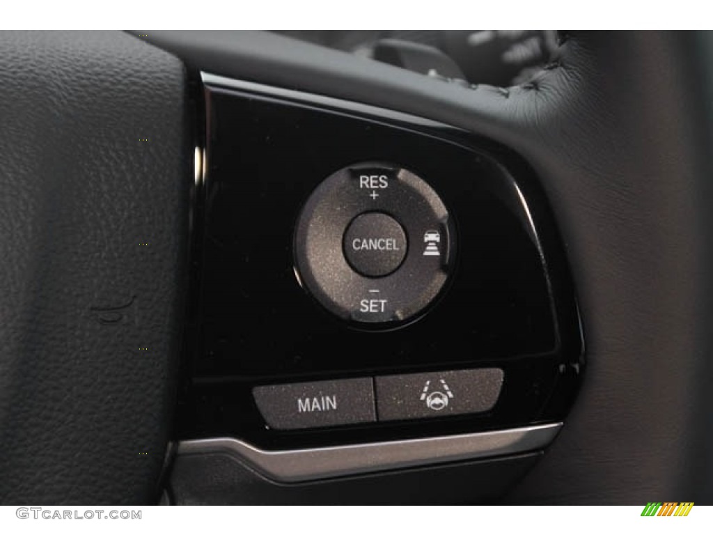 2021 Honda Pilot Touring Black Steering Wheel Photo #138901094