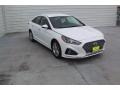 2019 Quartz White Pearl Hyundai Sonata SEL  photo #2