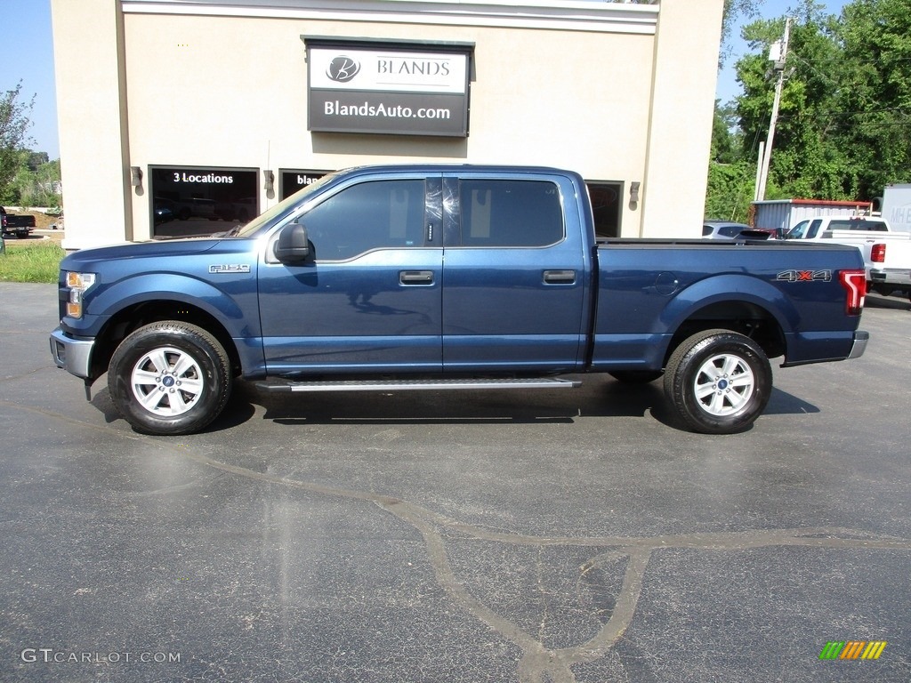 2017 F150 XLT SuperCrew 4x4 - Blue Jeans / Earth Gray photo #1