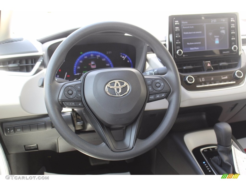 2021 Toyota Corolla Hybrid LE Light Gray/Moonstone Steering Wheel Photo #138907532