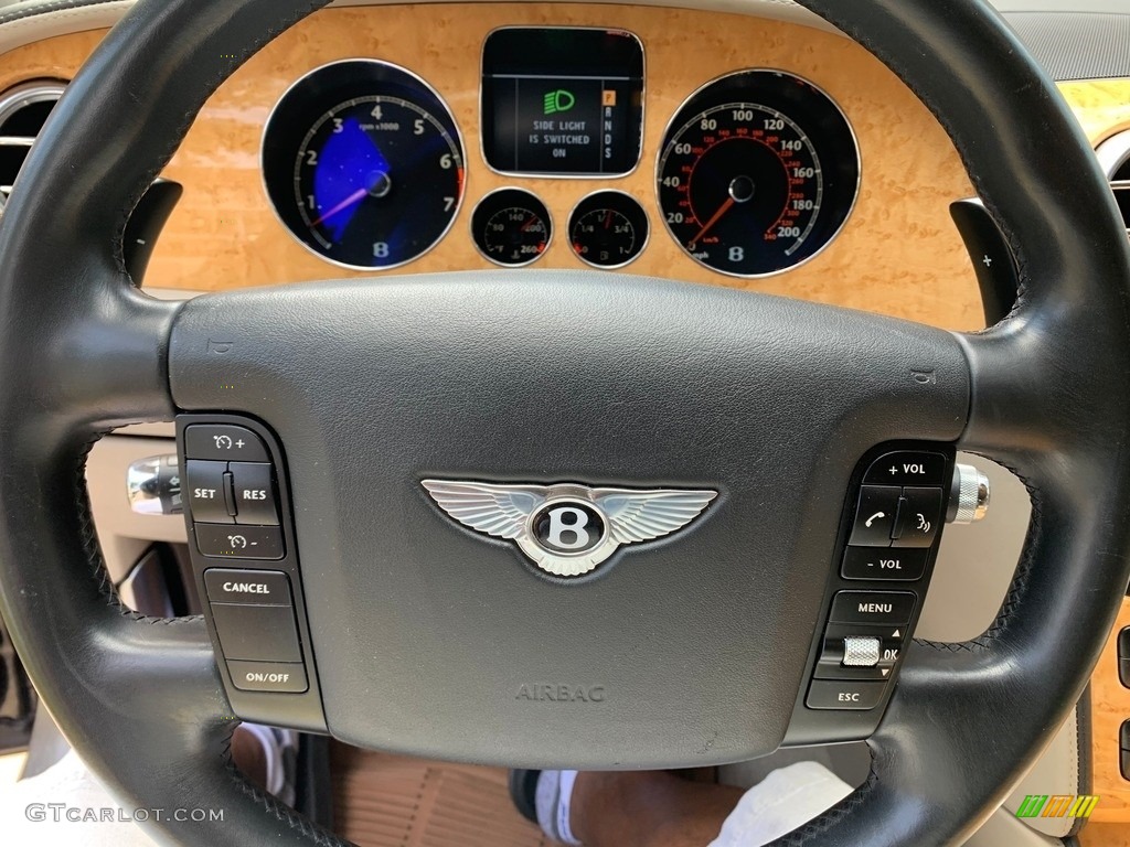 2006 Bentley Continental Flying Spur Standard Continental Flying Spur Model Saffron Steering Wheel Photo #138907607