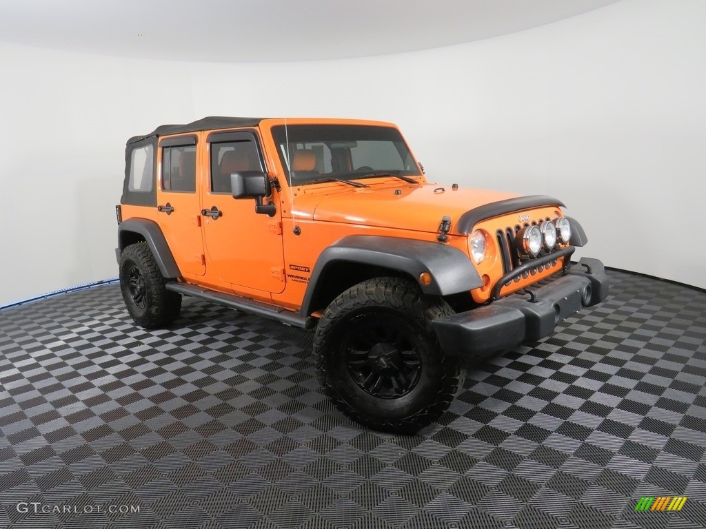 2012 Wrangler Unlimited Sport 4x4 - Crush Orange / Black photo #2
