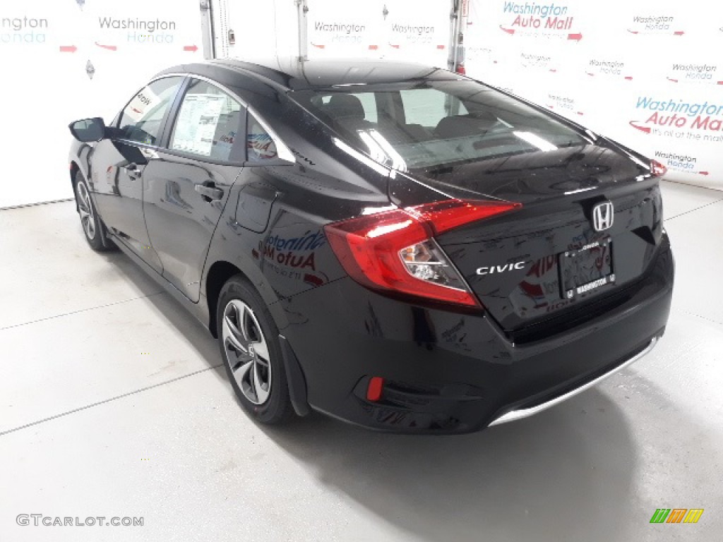 2020 Civic LX Sedan - Crystal Black Pearl / Black photo #30