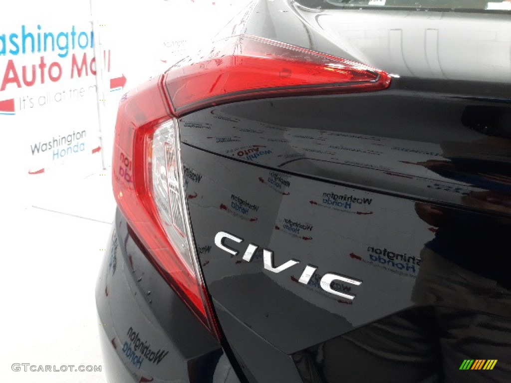 2020 Civic LX Sedan - Crystal Black Pearl / Black photo #31