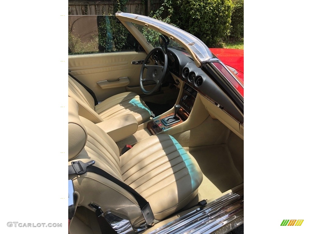 Parchment Interior 1985 Mercedes-Benz SL Class 380 SL Roadster Photo #138913112