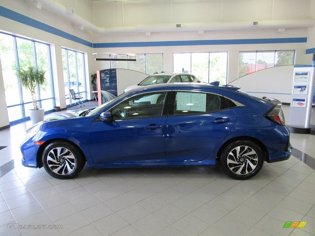 Aegean Blue Metallic 2017 Honda Civic LX Hatchback Exterior Photo #138914684