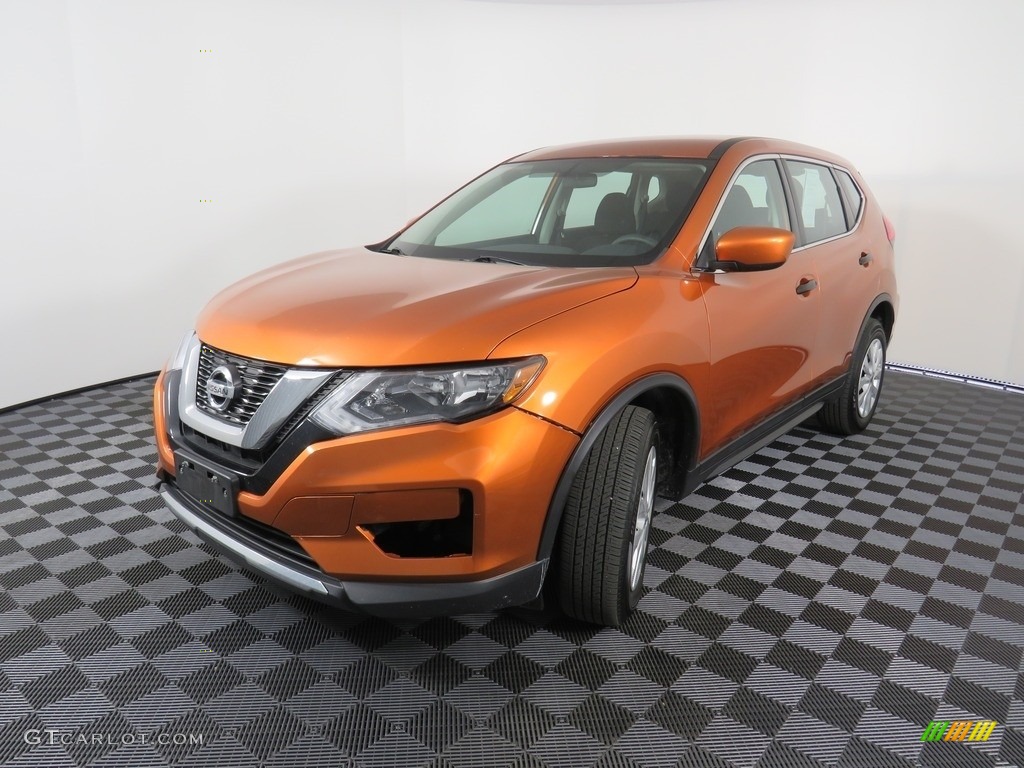 2017 Rogue S AWD - Monarch Orange / Charcoal photo #8
