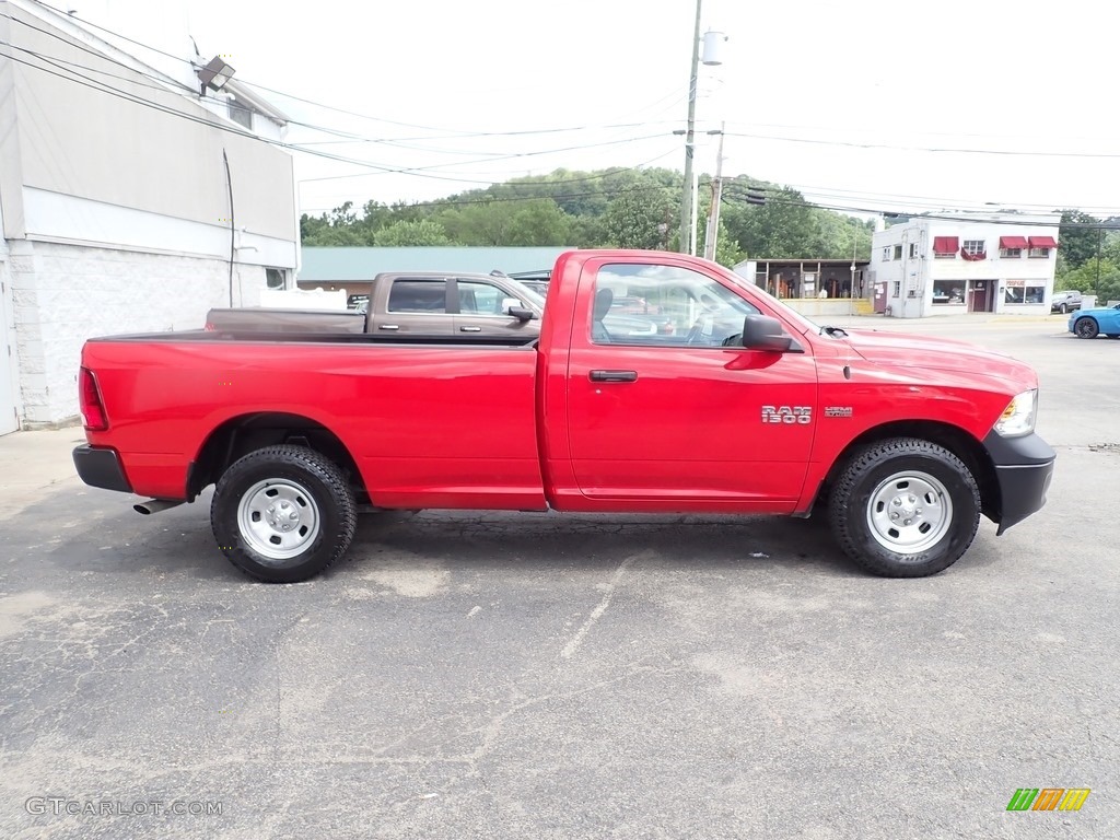 2018 1500 Tradesman Regular Cab 4x4 - Flame Red / Black/Diesel Gray photo #6