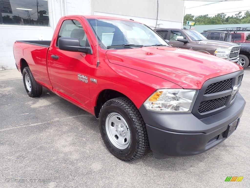 2018 1500 Tradesman Regular Cab 4x4 - Flame Red / Black/Diesel Gray photo #7