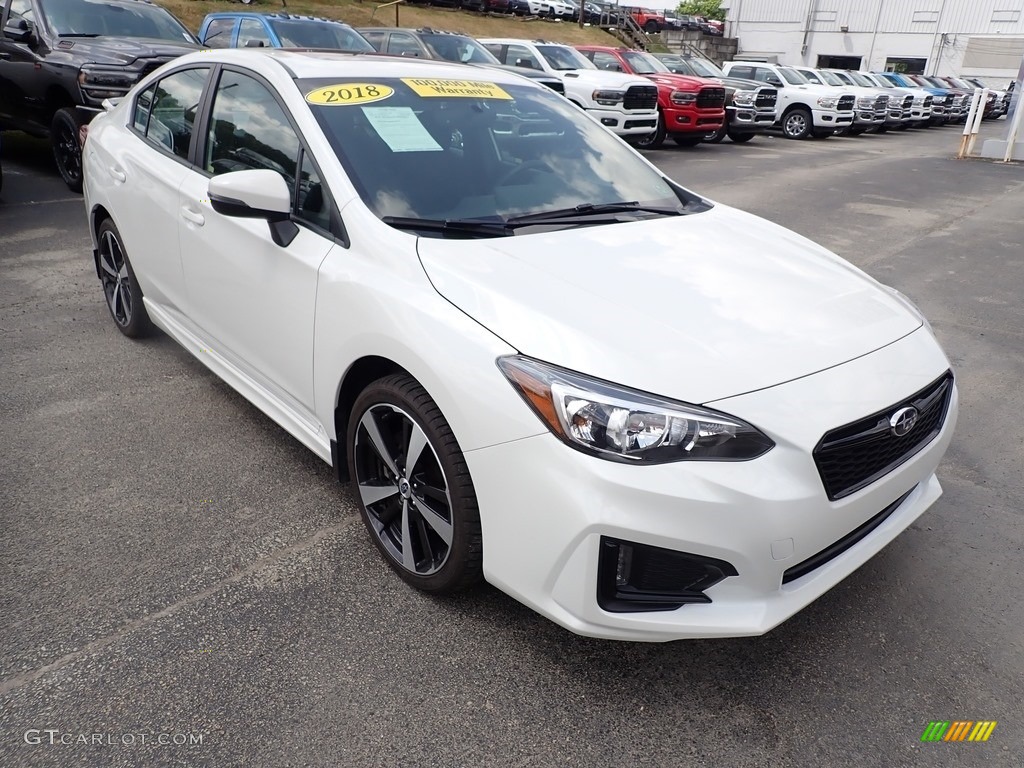 Crystal White Pearl 2018 Subaru Impreza 2.0i Sport 4-Door Exterior Photo #138927719