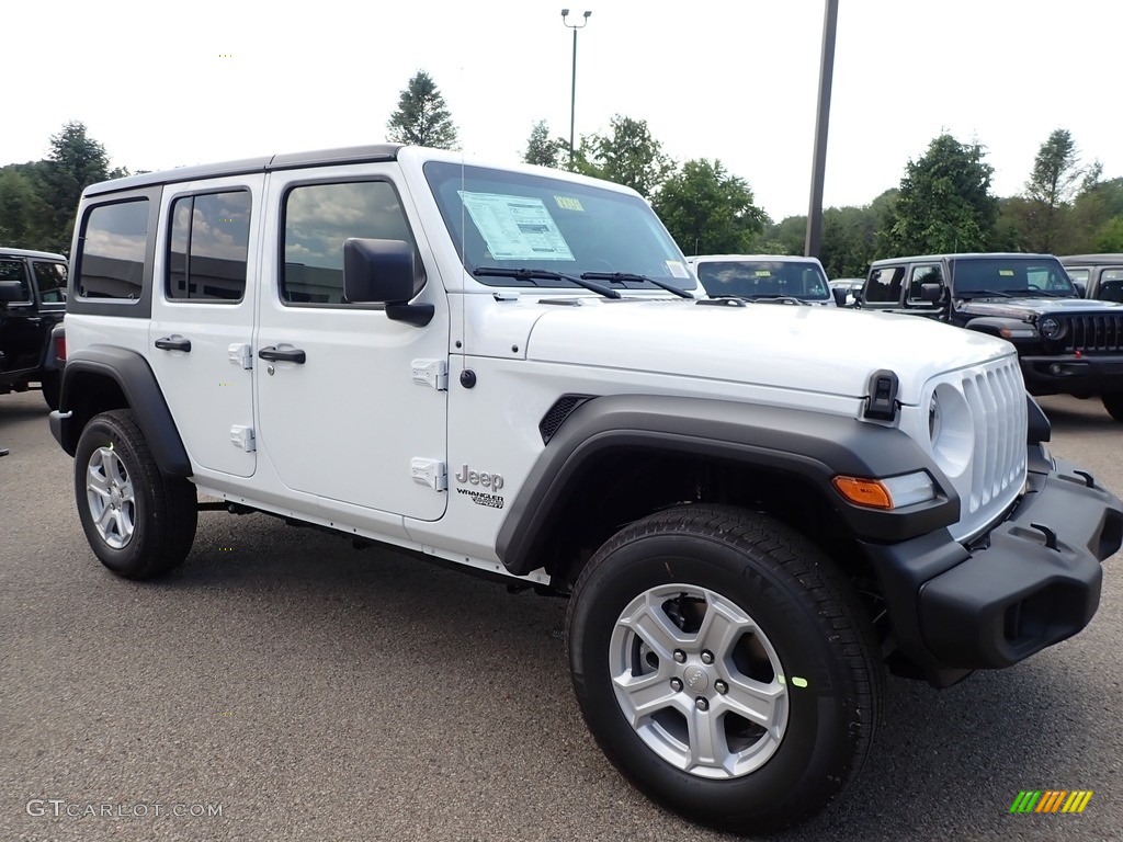 Bright White 2020 Jeep Wrangler Unlimited Sport 4x4 Exterior Photo #138935837