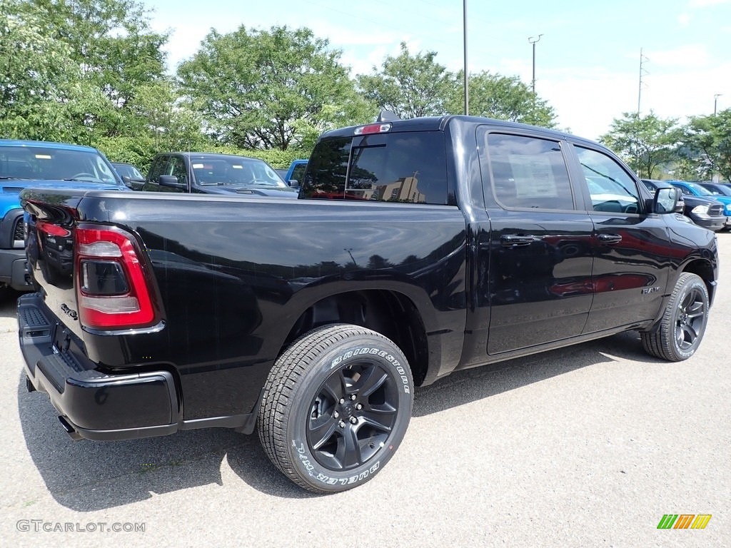2020 1500 Big Horn Night Edition Crew Cab 4x4 - Diamond Black Crystal Pearl / Black photo #5