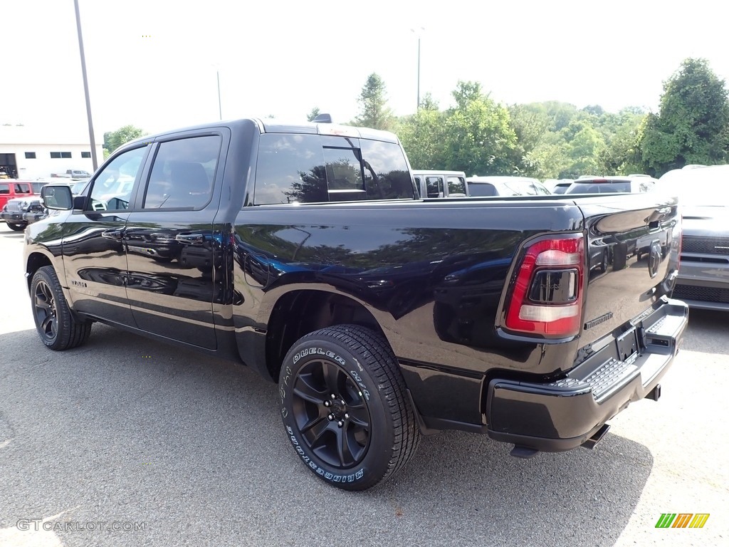 2020 1500 Big Horn Night Edition Crew Cab 4x4 - Diamond Black Crystal Pearl / Black photo #7