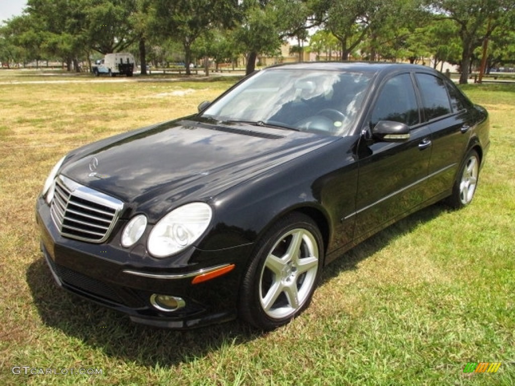 2009 E 550 Sedan - Black / Black photo #1