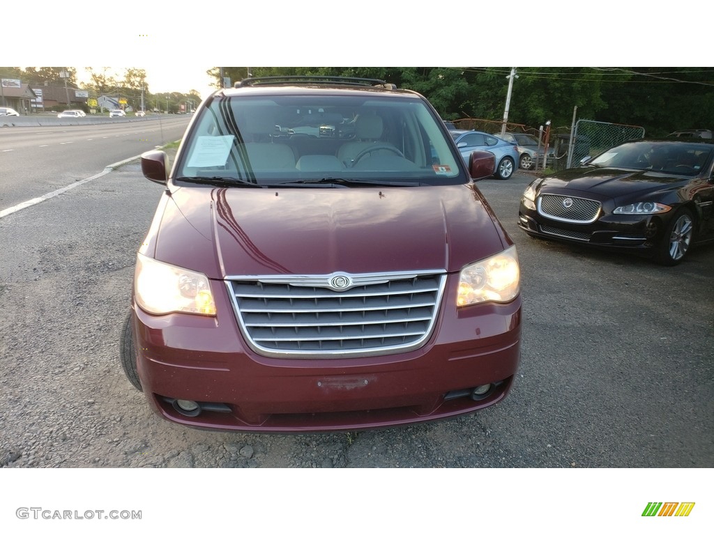 2009 Town & Country Touring - Inferno Red Crystal Pearl / Medium Pebble Beige/Cream photo #2
