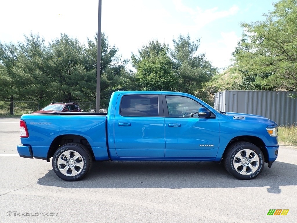 2020 1500 Big Horn Crew Cab 4x4 - Hydro Blue Pearl / Black photo #4