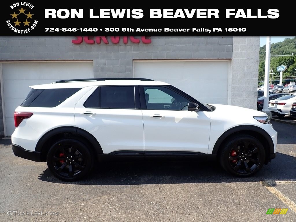 2020 Explorer ST 4WD - Star White Metallic Tri-Coat / Ebony photo #1