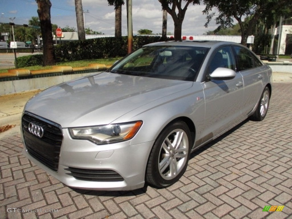 2012 A6 3.0T quattro Sedan - Ice Silver Metallic / Black photo #1