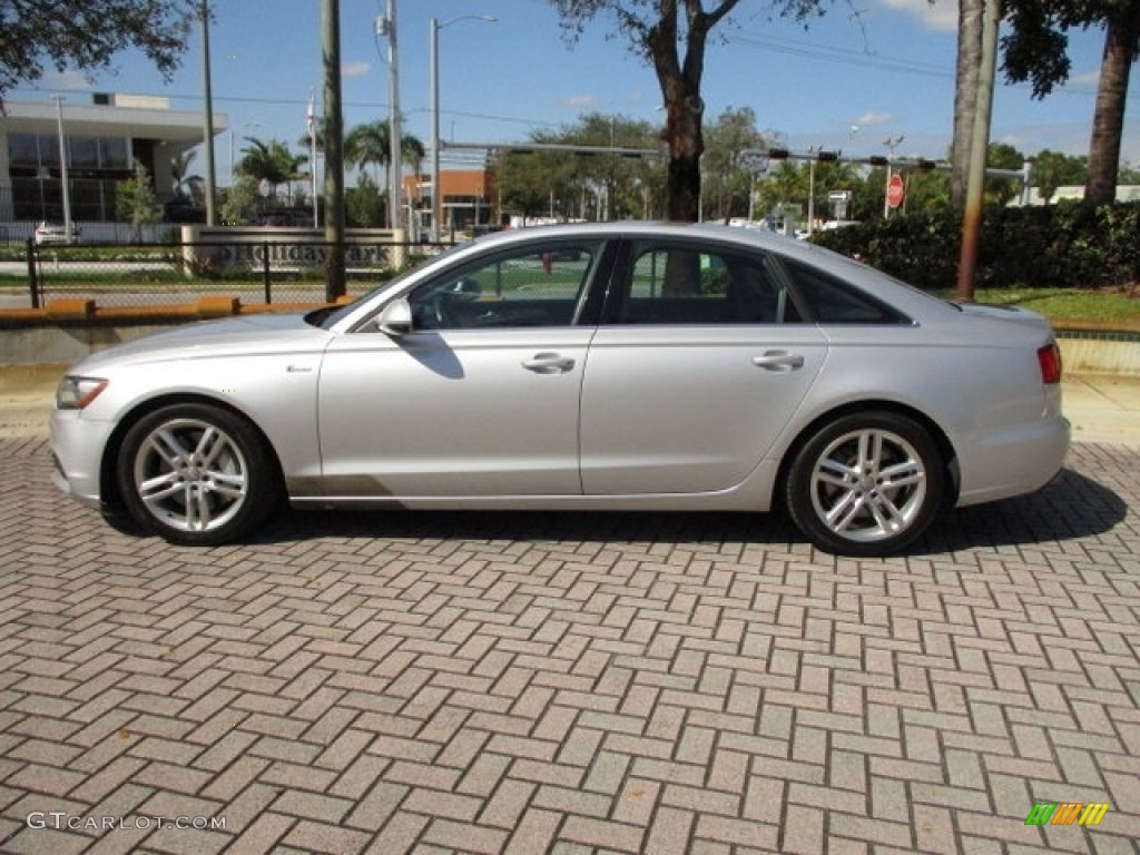 2012 A6 3.0T quattro Sedan - Ice Silver Metallic / Black photo #3