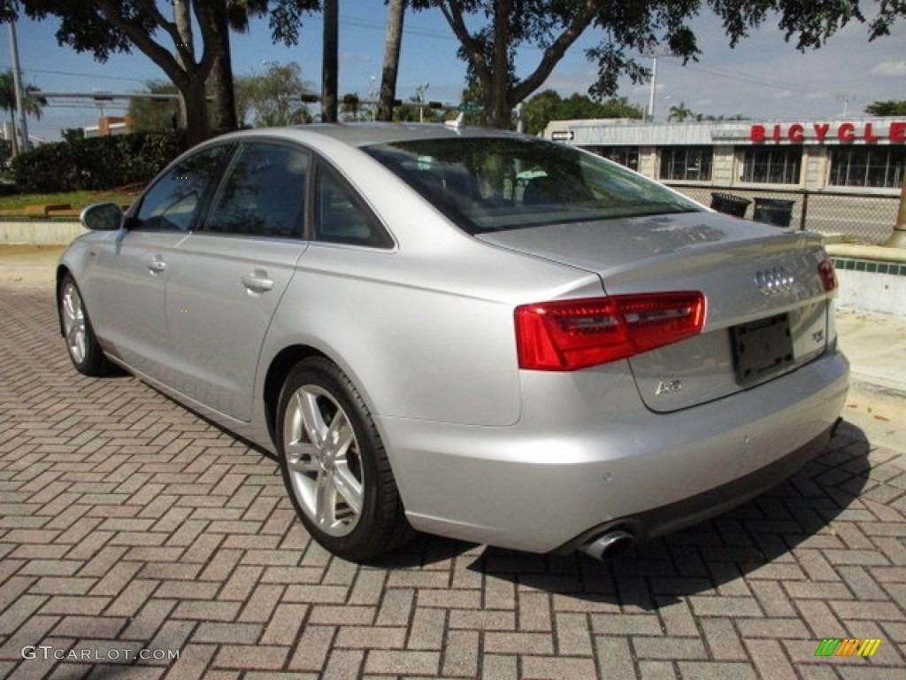 2012 A6 3.0T quattro Sedan - Ice Silver Metallic / Black photo #6