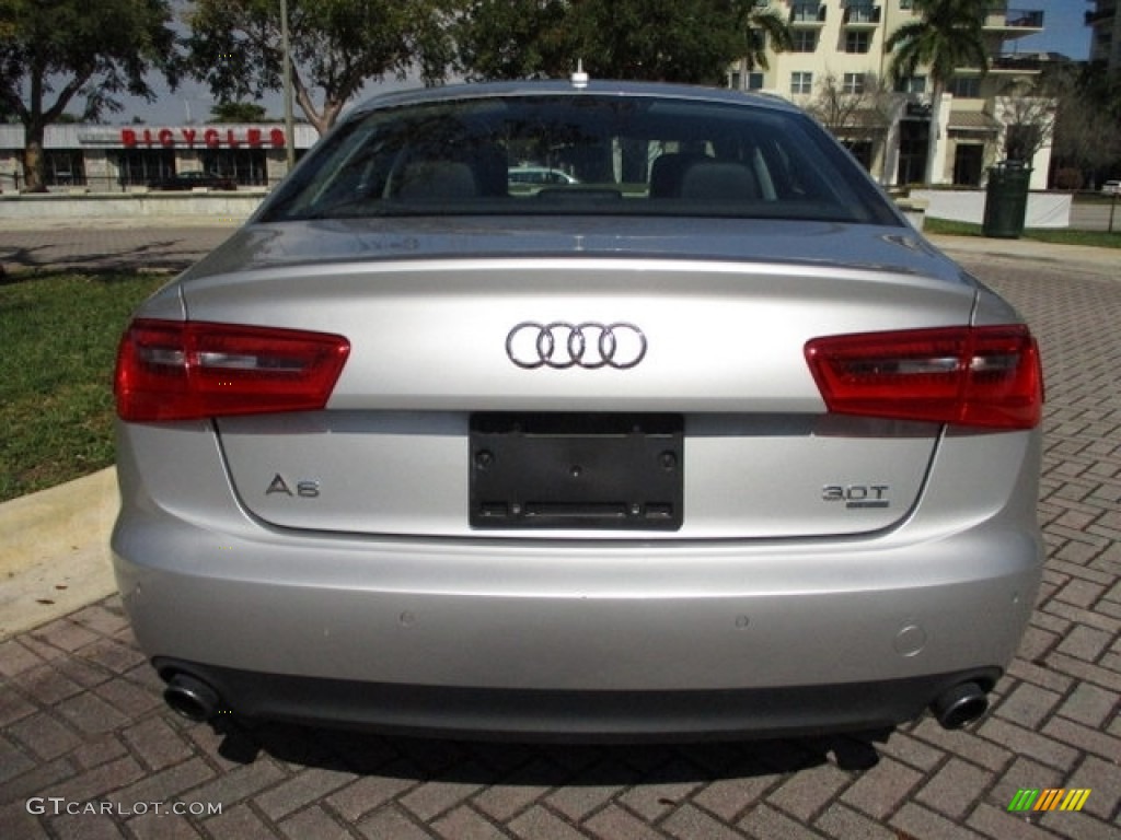 2012 A6 3.0T quattro Sedan - Ice Silver Metallic / Black photo #8