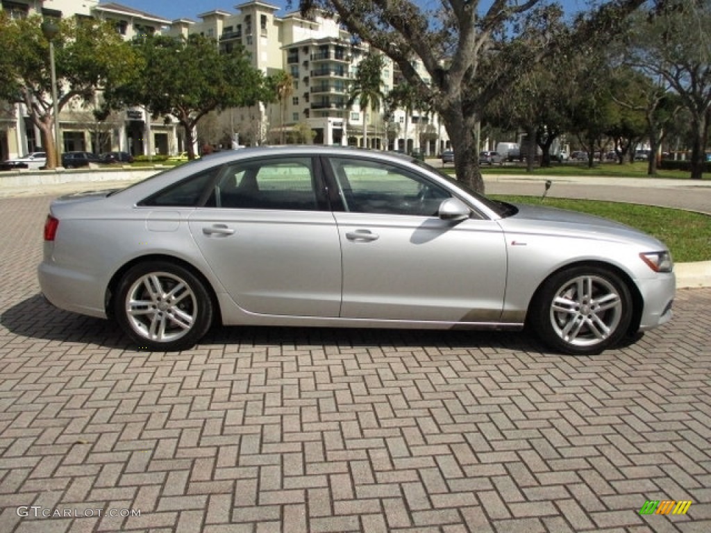 2012 A6 3.0T quattro Sedan - Ice Silver Metallic / Black photo #12