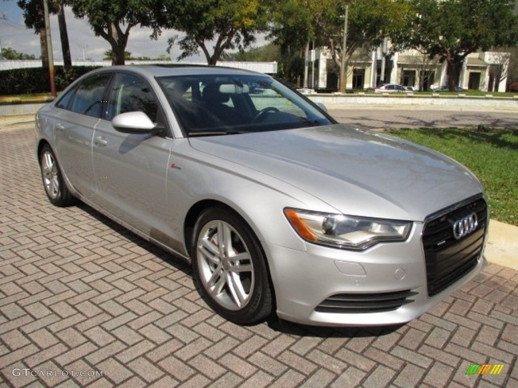 2012 A6 3.0T quattro Sedan - Ice Silver Metallic / Black photo #14