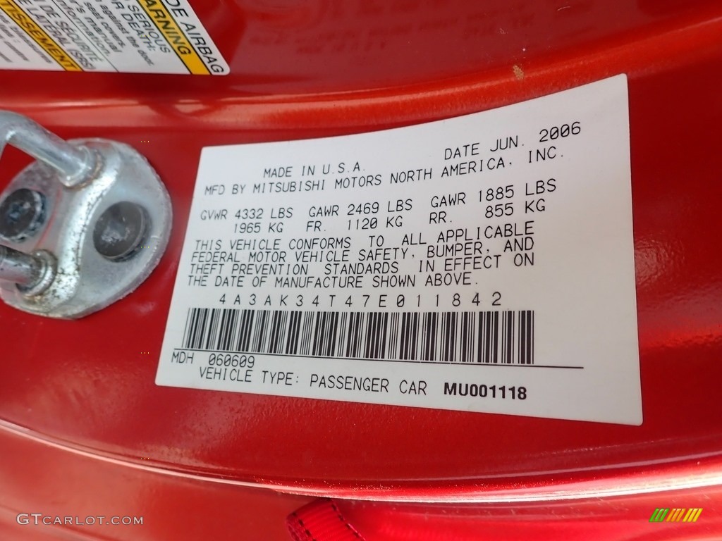 2007 Eclipse GT Coupe - Sunset Pearlescent / Dark Charcoal photo #14