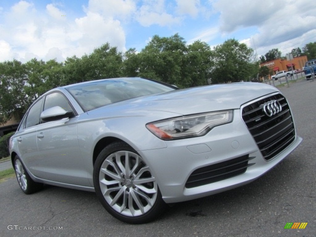 2014 A6 2.0T quattro Sedan - Ice Silver Metallic / Black photo #1