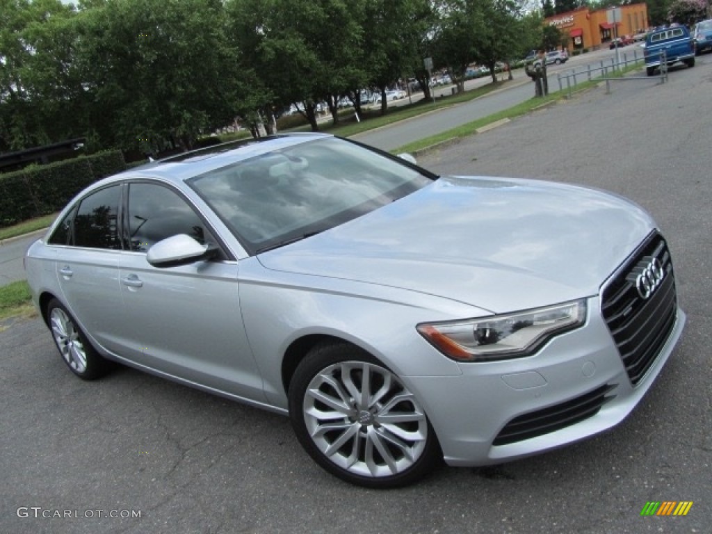 2014 A6 2.0T quattro Sedan - Ice Silver Metallic / Black photo #3