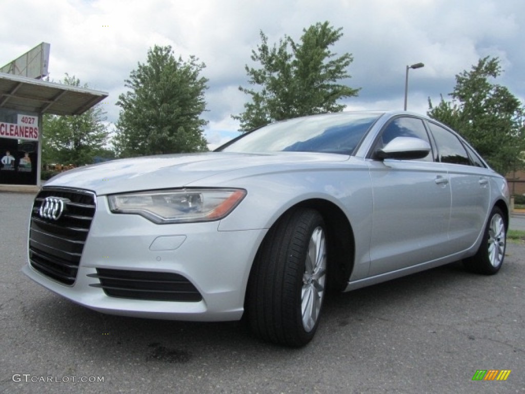 2014 A6 2.0T quattro Sedan - Ice Silver Metallic / Black photo #6