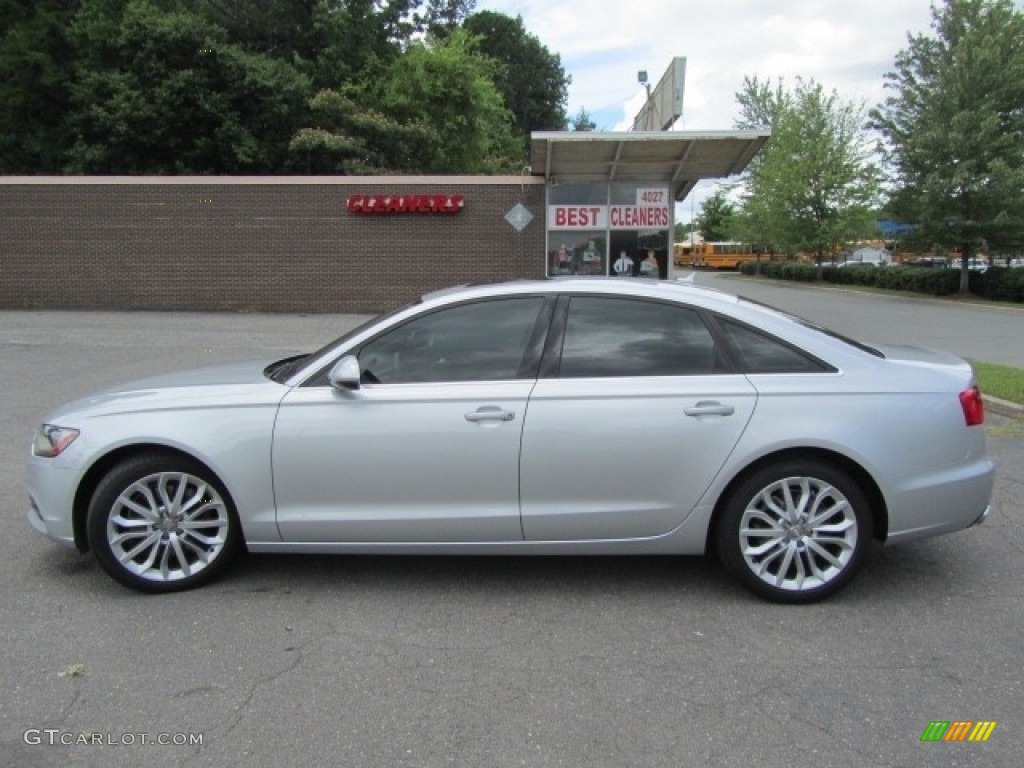 2014 A6 2.0T quattro Sedan - Ice Silver Metallic / Black photo #7