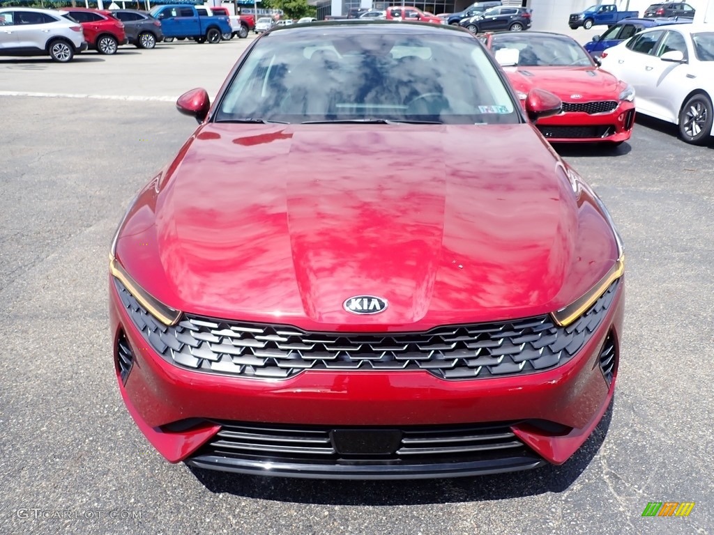 Passion Red 2021 Kia K5 EX Exterior Photo #138945674