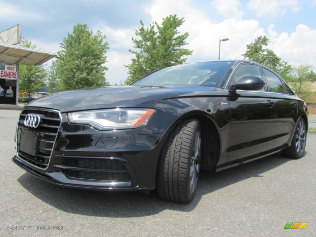 2013 A6 3.0T quattro Sedan - Phantom Black Pearl Effect / Black photo #6