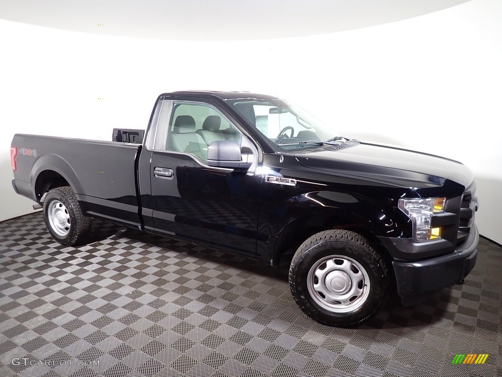 2016 F150 XL Regular Cab 4x4 - Shadow Black / Medium Earth Gray photo #2