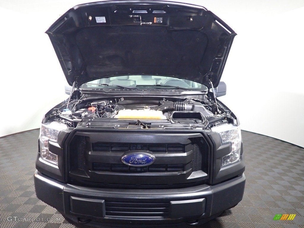 2016 F150 XL Regular Cab 4x4 - Shadow Black / Medium Earth Gray photo #5