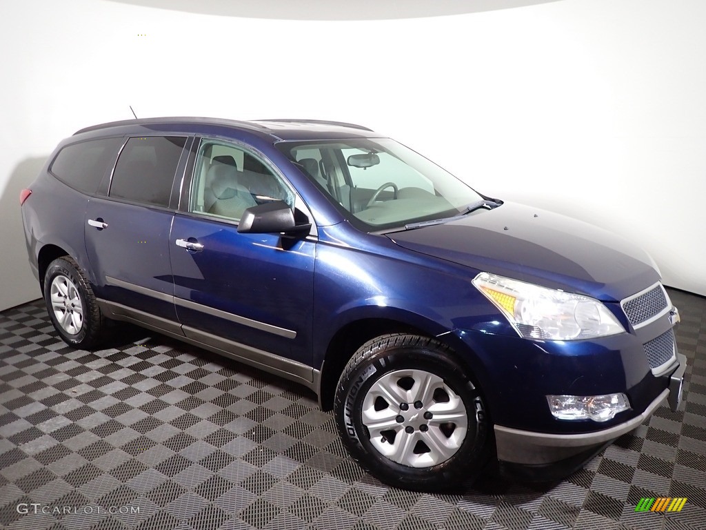 2011 Traverse LS AWD - Dark Blue Metallic / Dark Gray/Light Gray photo #2