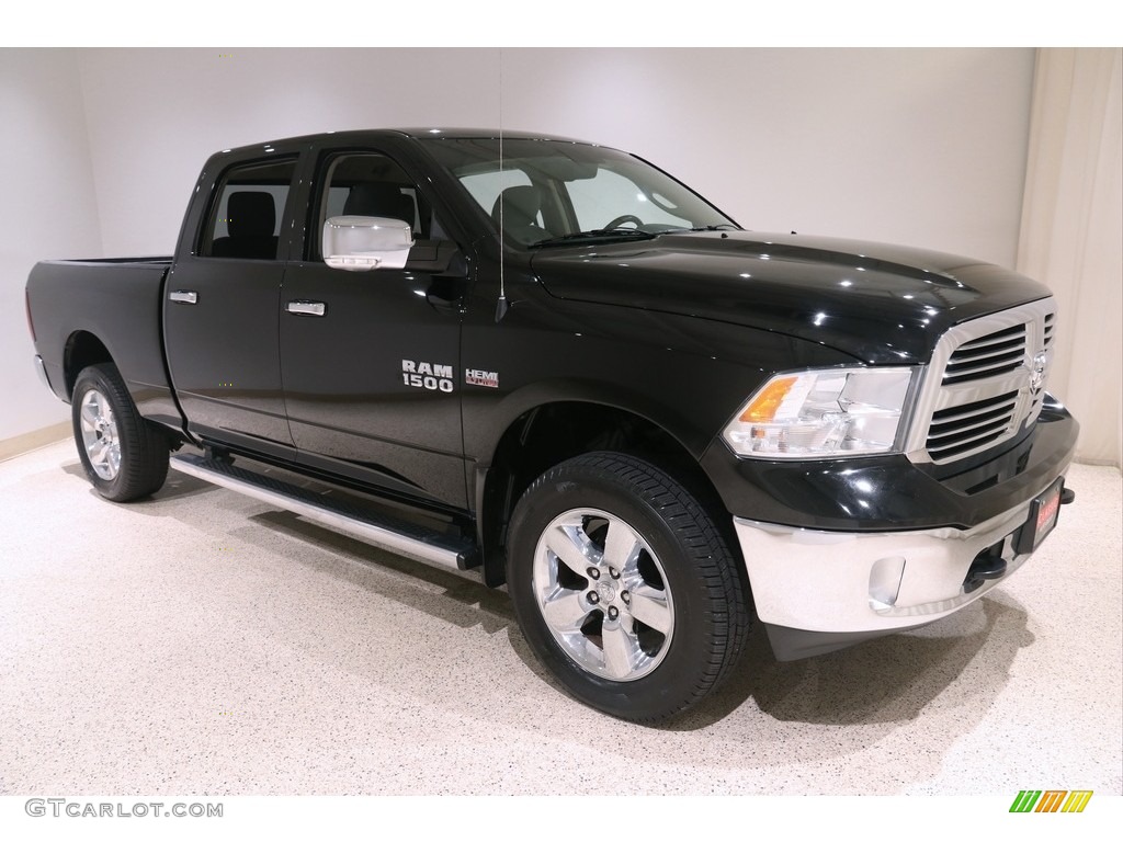 2014 1500 SLT Crew Cab 4x4 - Black / Black/Diesel Gray photo #1