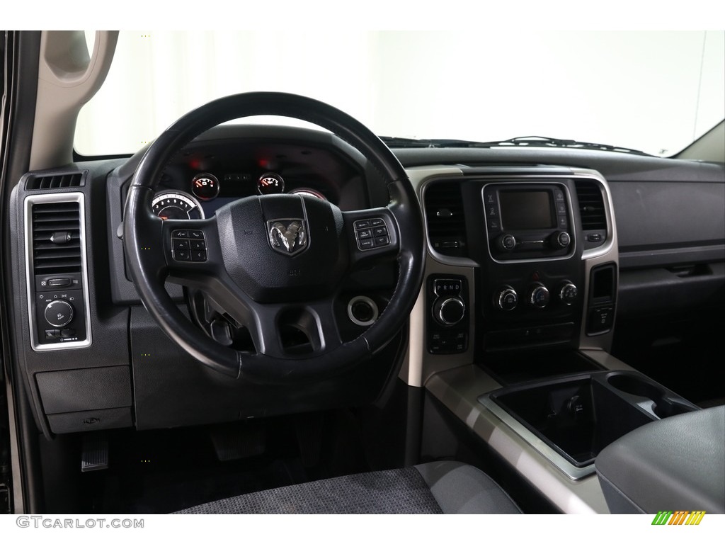 2014 1500 SLT Crew Cab 4x4 - Black / Black/Diesel Gray photo #6