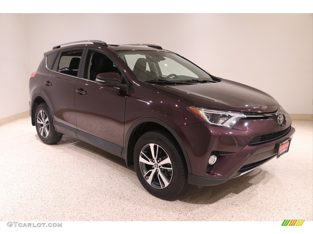 2018 RAV4 XLE AWD - Black Current Metallic / Black photo #1