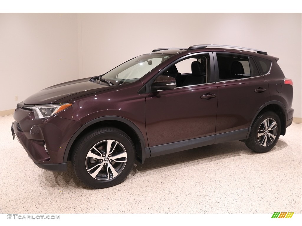 2018 RAV4 XLE AWD - Black Current Metallic / Black photo #3