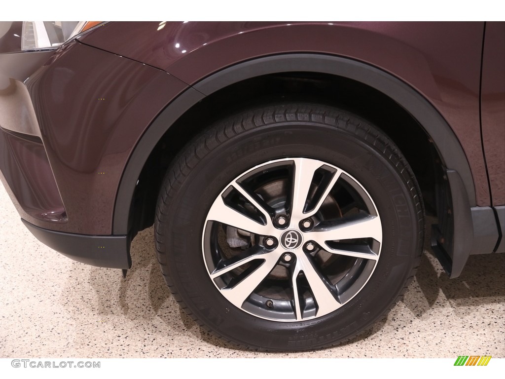 2018 RAV4 XLE AWD - Black Current Metallic / Black photo #25