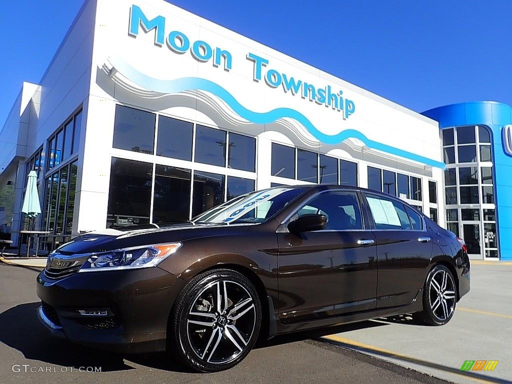 2017 Accord Sport Special Edition Sedan - Kona Coffee Metallic / Black photo #1