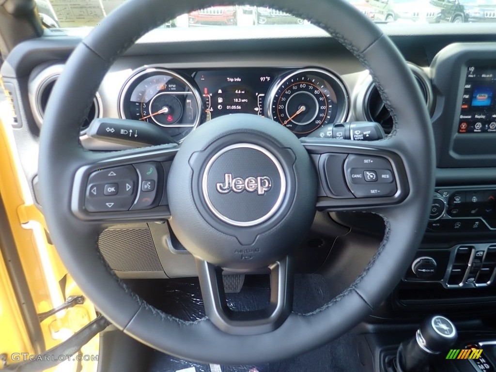 2020 Jeep Wrangler Unlimited Willys 4x4 Black Steering Wheel Photo #138955049