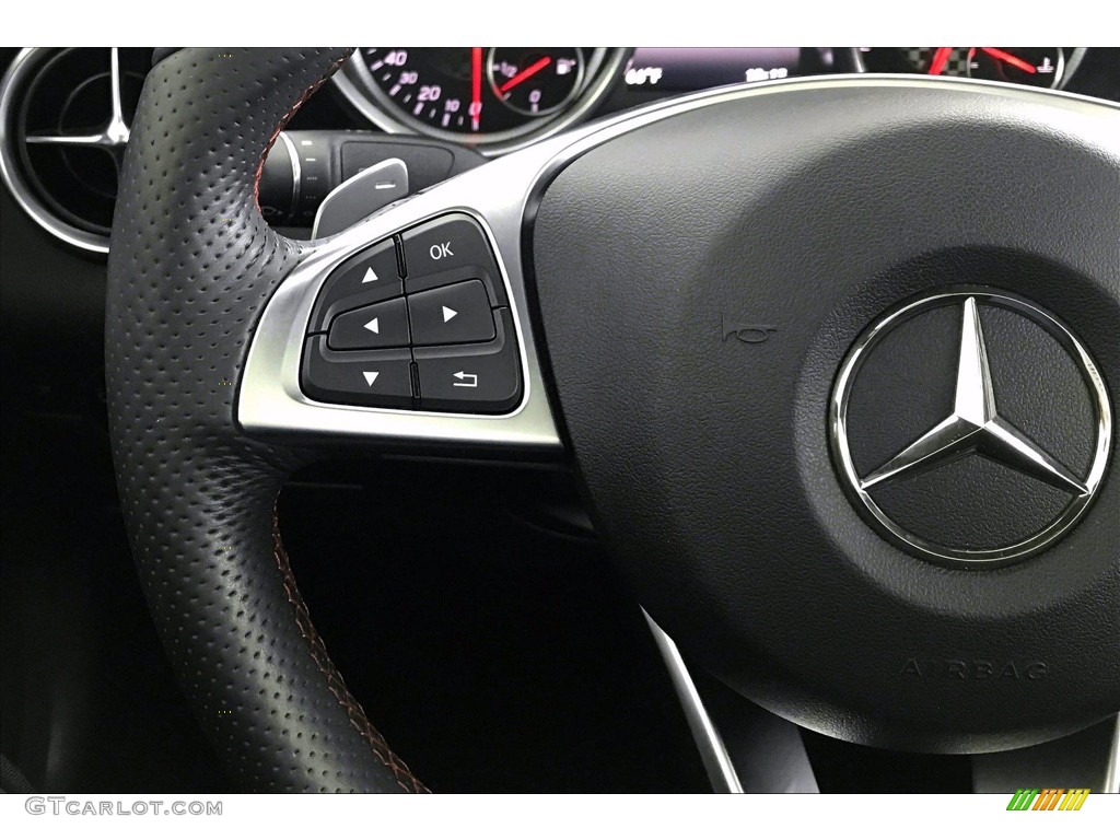 2017 Mercedes-Benz SLC 43 AMG Roadster Black Steering Wheel Photo #138958883