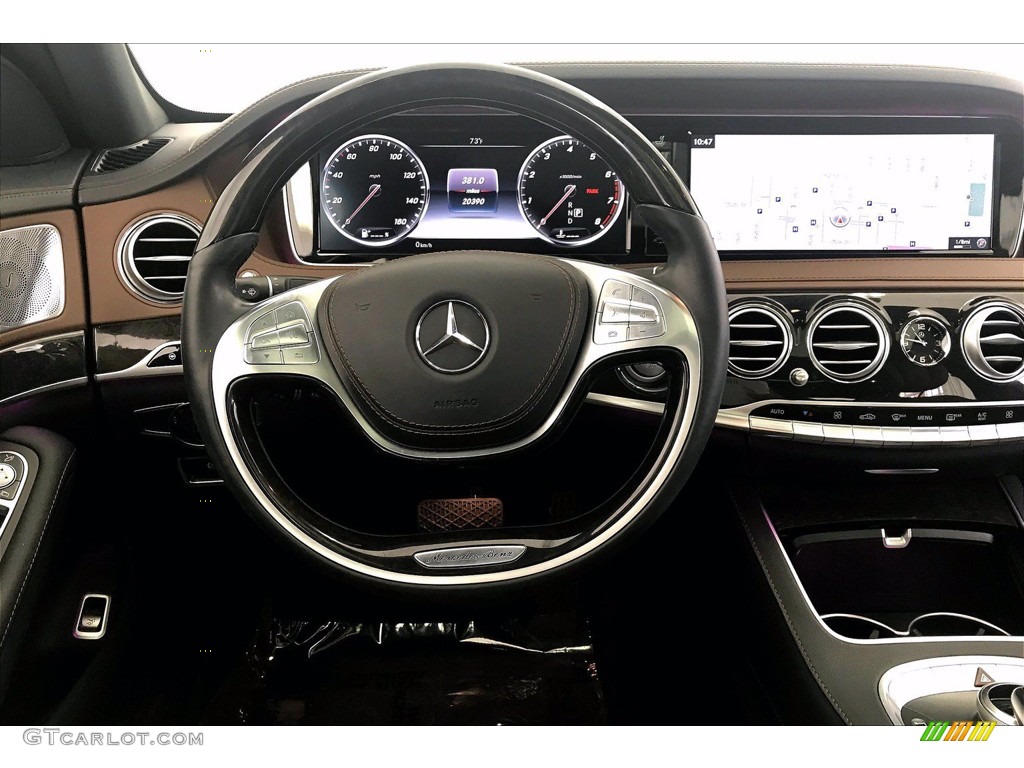 2017 Mercedes-Benz S 550 Sedan Nut Brown/Black Steering Wheel Photo #138959639